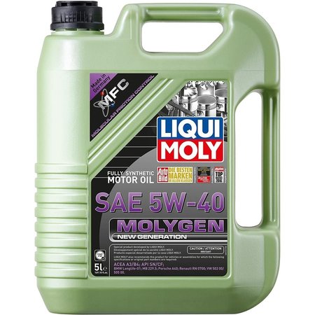 LIQUI MOLY 5 Liter 5W-40 Molygen New Generation Motor Oil LI568569